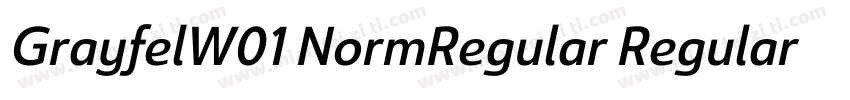 GrayfelW01 NormRegular Regular字体转换